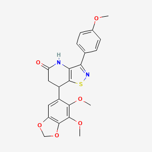 7-(6,7-dimethoxy-1,3-benzodioxol-5-yl)-3-(4-methoxyphenyl)-6,7-dihydro[1,2]thiazolo[4,5-b]pyridin-5(4H)-one