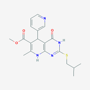 Methyl 7-methyl-2-[(2-methylpropyl)sulfanyl]-4-oxo-5-(pyridin-3-yl)-3,4,5,8-tetrahydropyrido[2,3-d]pyrimidine-6-carboxylate