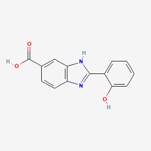 molecular formula C14H10N2O3 B1146014 2-(2-Hydroxyphenyl)-3H-benzimidazole-5-carboxylic acid CAS No. 158040-76-7