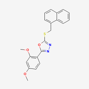 2-(2,4-Dimethoxyphenyl)-5-[(naphthalen-1-ylmethyl)sulfanyl]-1,3,4-oxadiazole