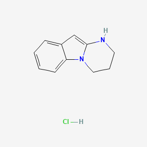 molecular formula C₁₁H₁₃ClN₂ B1146021 1,2,3,4-Tetrahydropyrimido[1,2-a]indole hydrochloride CAS No. 42456-83-7