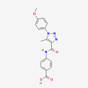 4-({[1-(4-methoxyphenyl)-5-methyl-1H-1,2,3-triazol-4-yl]carbonyl}amino)benzoic acid