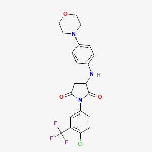 1-[4-Chloro-3-(trifluoromethyl)phenyl]-3-{[4-(morpholin-4-yl)phenyl]amino}pyrrolidine-2,5-dione