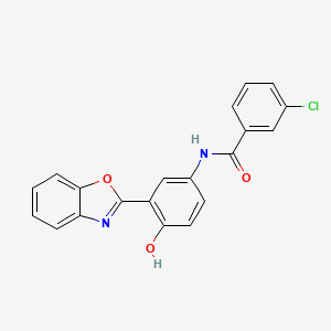 N-[3-(1,3-benzoxazol-2-yl)-4-hydroxyphenyl]-3-chlorobenzamide