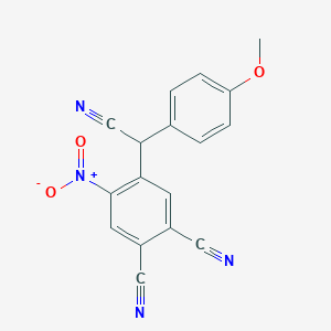 4-[Cyano(4-methoxyphenyl)methyl]-5-nitrobenzene-1,2-dicarbonitrile