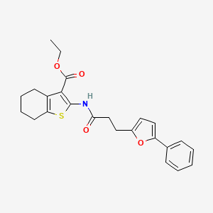 Ethyl 2-{[3-(5-phenylfuran-2-yl)propanoyl]amino}-4,5,6,7-tetrahydro-1-benzothiophene-3-carboxylate