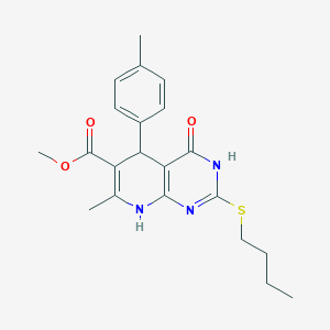 Methyl 2-(butylsulfanyl)-7-methyl-5-(4-methylphenyl)-4-oxo-3,4,5,8-tetrahydropyrido[2,3-d]pyrimidine-6-carboxylate