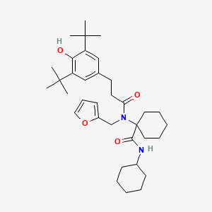 N-cyclohexyl-1-{[3-(3,5-di-tert-butyl-4-hydroxyphenyl)propanoyl](furan-2-ylmethyl)amino}cyclohexanecarboxamide