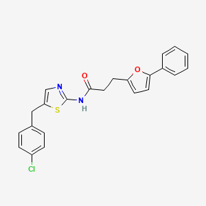 N-[5-(4-chlorobenzyl)-1,3-thiazol-2-yl]-3-(5-phenylfuran-2-yl)propanamide