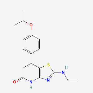 2-(Ethylamino)-7-(4-isopropoxyphenyl)-4H,6H,7H-[1,3]thiazolo[4,5-b]pyridin-5-one