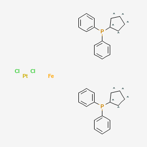 molecular formula C34H28Cl2FeP2Pt 10* B1146032 Dichloro[1,1'-bis(diphenylphosphino)ferrocene]-platinum(II) CAS No. 146864-46-2