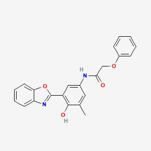 N-[3-(1,3-benzoxazol-2-yl)-4-hydroxy-5-methylphenyl]-2-phenoxyacetamide