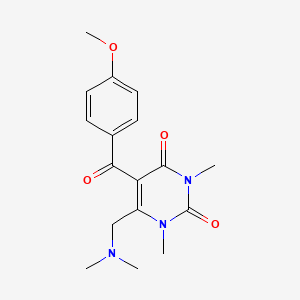 6-[(Dimethylamino)methyl]-5-[(4-methoxyphenyl)carbonyl]-1,3-dimethylpyrimidine-2,4-dione