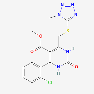 methyl 4-(2-chlorophenyl)-6-{[(1-methyl-1H-tetrazol-5-yl)sulfanyl]methyl}-2-oxo-1,2,3,4-tetrahydropyrimidine-5-carboxylate