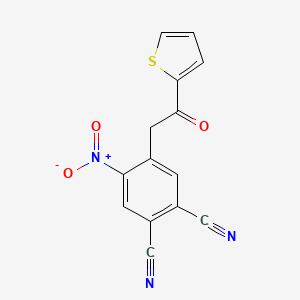 4-Nitro-5-[2-oxo-2-(thiophen-2-yl)ethyl]benzene-1,2-dicarbonitrile