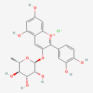 molecular formula C₂₁H₂₁ClO₁₀ B1146043 花青素-3-O-芸香糖苷氯化物 CAS No. 38533-30-1