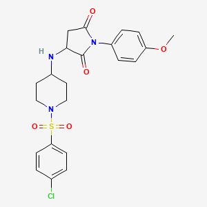 3-({1-[(4-Chlorophenyl)sulfonyl]piperidin-4-yl}amino)-1-(4-methoxyphenyl)pyrrolidine-2,5-dione