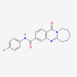 N-(4-fluorophenyl)-12-oxo-6,7,8,9,10,12-hexahydroazepino[2,1-b]quinazoline-3-carboxamide