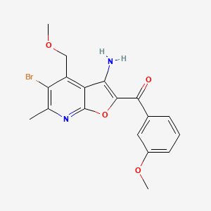 [3-Amino-5-bromo-4-(methoxymethyl)-6-methylfuro[2,3-b]pyridin-2-yl](3-methoxyphenyl)methanone