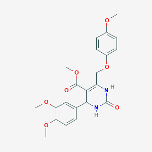 Methyl 4-(3,4-dimethoxyphenyl)-6-[(4-methoxyphenoxy)methyl]-2-oxo-1,2,3,4-tetrahydropyrimidine-5-carboxylate