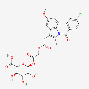 molecular formula C₂₇H₂₆ ClNO₁₂ B1146060 醋美辛酰基-β-D-葡萄糖醛酸酯 CAS No. 1260603-31-3