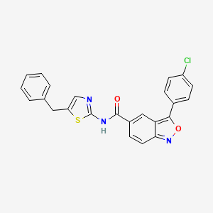 molecular formula C24H16ClN3O2S B11460605 N-(5-benzyl-1,3-thiazol-2-yl)-3-(4-chlorophenyl)-2,1-benzoxazole-5-carboxamide 