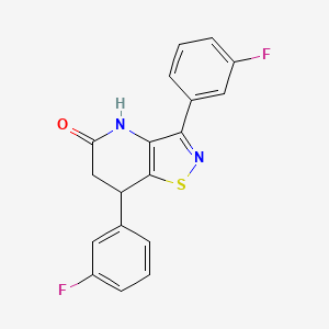 3,7-Bis(3-fluorophenyl)-4H,6H,7H-[1,2]thiazolo[4,5-b]pyridin-5-one