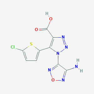 1-(4-amino-1,2,5-oxadiazol-3-yl)-5-(5-chlorothiophen-2-yl)-1H-1,2,3-triazole-4-carboxylic acid