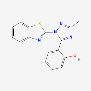 2-[1-(1,3-benzothiazol-2-yl)-3-methyl-1H-1,2,4-triazol-5-yl]phenol