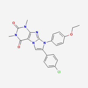 7-(4-chlorophenyl)-8-(4-ethoxyphenyl)-1,3-dimethyl-1H-imidazo[2,1-f]purine-2,4(3H,8H)-dione