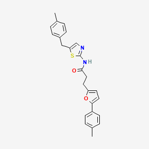 N-[5-(4-methylbenzyl)-1,3-thiazol-2-yl]-3-[5-(4-methylphenyl)furan-2-yl]propanamide