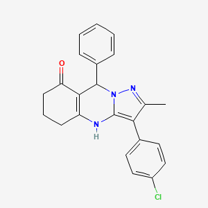 3-(4-chlorophenyl)-2-methyl-9-phenyl-5,6,7,9-tetrahydropyrazolo[5,1-b]quinazolin-8(4H)-one