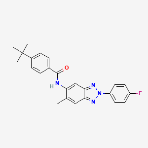 4-tert-butyl-N-[2-(4-fluorophenyl)-6-methyl-2H-1,2,3-benzotriazol-5-yl]benzamide