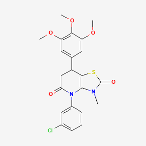 4-(3-chlorophenyl)-3-methyl-7-(3,4,5-trimethoxyphenyl)-6,7-dihydro[1,3]thiazolo[4,5-b]pyridine-2,5(3H,4H)-dione