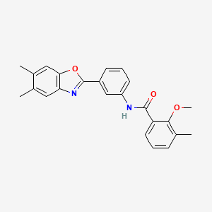 N-[3-(5,6-dimethyl-1,3-benzoxazol-2-yl)phenyl]-2-methoxy-3-methylbenzamide