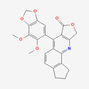 molecular formula C23H19NO6 B11460718 6-(6,7-dimethoxy-1,3-benzodioxol-5-yl)-1,2,3,9-tetrahydro-7H-cyclopenta[h]furo[3,4-b]quinolin-7-one 