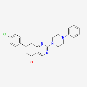 7-(4-chlorophenyl)-4-methyl-2-(4-phenylpiperazin-1-yl)-7,8-dihydroquinazolin-5(6H)-one