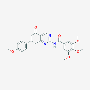 3,4,5-trimethoxy-N-[7-(4-methoxyphenyl)-5-oxo-5,6,7,8-tetrahydroquinazolin-2-yl]benzamide