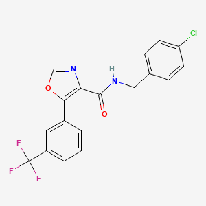 N-(4-chlorobenzyl)-5-[3-(trifluoromethyl)phenyl]-1,3-oxazole-4-carboxamide