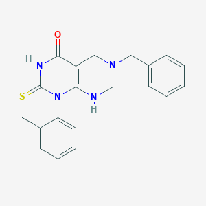 6-benzyl-1-(2-methylphenyl)-2-sulfanyl-5,6,7,8-tetrahydropyrimido[4,5-d]pyrimidin-4(1H)-one