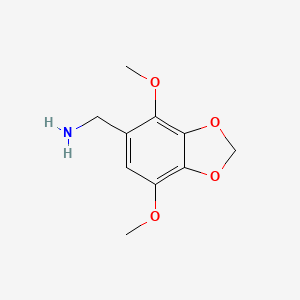 molecular formula C10H13NO4 B11460789 (4,7-Dimethoxy-2H-1,3-benzodioxol-5-yl)methanamine CAS No. 1087790-61-1