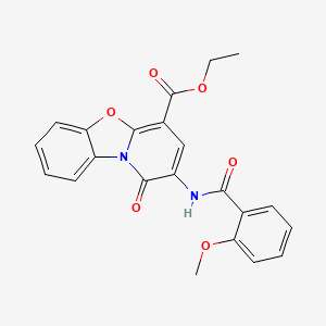 ethyl 2-[(2-methoxybenzoyl)amino]-1-oxo-1H-pyrido[2,1-b][1,3]benzoxazole-4-carboxylate