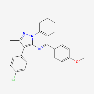 3-(4-Chlorophenyl)-5-(4-methoxyphenyl)-2-methyl-6,7,8,9-tetrahydropyrazolo[1,5-a]quinazoline