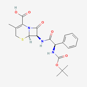 molecular formula C₂₁H₂₅N₃O₆S B1146083 N-Boc-头孢氨苄 CAS No. 28180-92-9