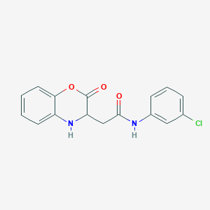 molecular formula C16H13ClN2O3 B11460842 N-(3-chlorophenyl)-2-(2-oxo-3,4-dihydro-2H-1,4-benzoxazin-3-yl)acetamide 