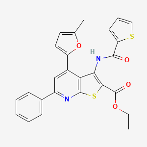 Ethyl 4-(5-methylfuran-2-yl)-6-phenyl-3-[(thiophen-2-ylcarbonyl)amino]thieno[2,3-b]pyridine-2-carboxylate