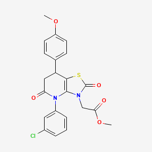 methyl [4-(3-chlorophenyl)-7-(4-methoxyphenyl)-2,5-dioxo-4,5,6,7-tetrahydro[1,3]thiazolo[4,5-b]pyridin-3(2H)-yl]acetate