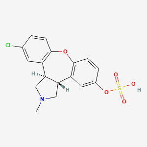 molecular formula C₁₇H₁₆ClNO₅S B1146088 阿塞那平 11-羟基硫酸盐 CAS No. 1399103-21-9