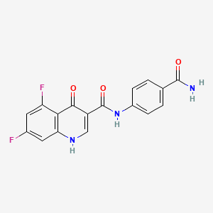 N-(4-carbamoylphenyl)-5,7-difluoro-4-hydroxyquinoline-3-carboxamide