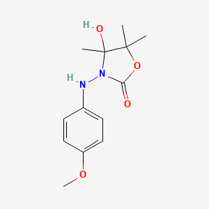 4-Hydroxy-3-[(4-methoxyphenyl)amino]-4,5,5-trimethyl-1,3-oxazolidin-2-one